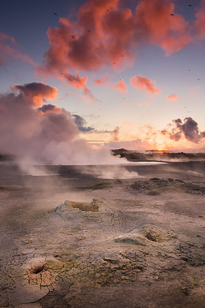Midnight Sun in Reykjanes, Iceland
